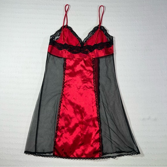 Women’s Vtg Lingerie Slip Vampy Fairy Satin Coquette Whimsical Dress Small Femme - Picture 4 of 7